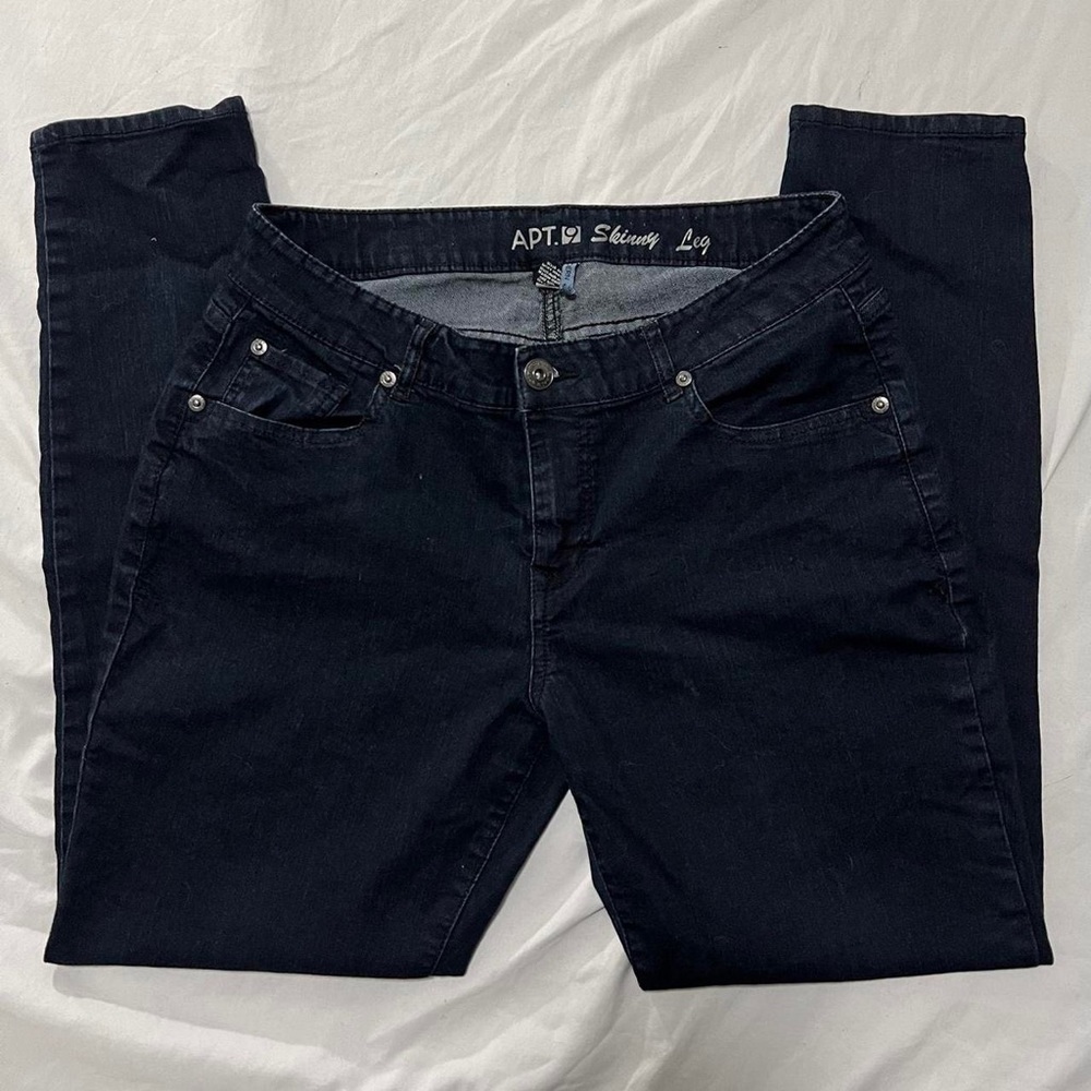 apt. 9 dark blue skinny 32/29 jeans